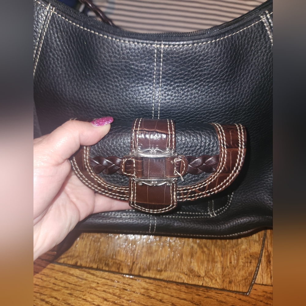 Brighton Black and Brown Leather Purse